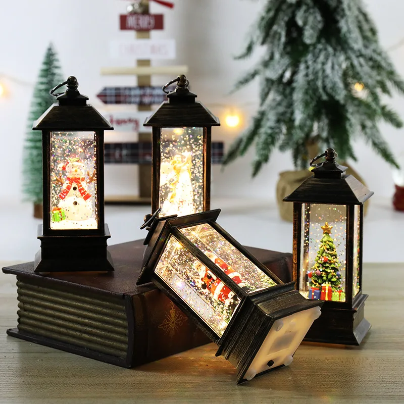 Christmas wind lights, crystal lights, Santa Claus Christmas party decorations, ornaments, gifts