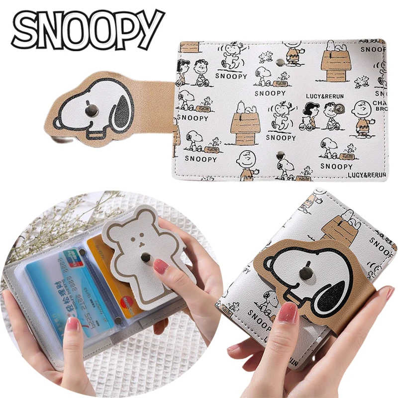 Snoopy 20 Slots Bits Karten halter Tasche Frauen F hrerschein Inhaber 