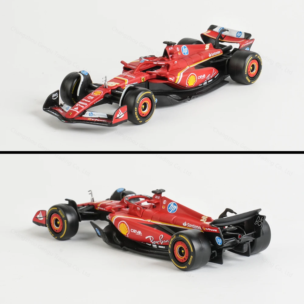 Bburago 1:43 2024 Ferrari SF24 #16 #55 F1 Racing Formula Car Static Simulation Diecast Alloy Model Car 5