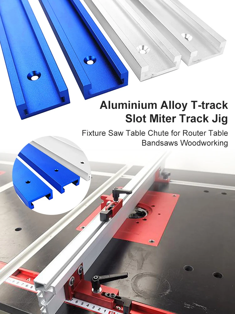 300/400/500/600MMType T-Slot Miter Track Jig Fixture Slot Connector Aluminum Alloy Woodworking Chute Rail 300-800MM DIY Tools