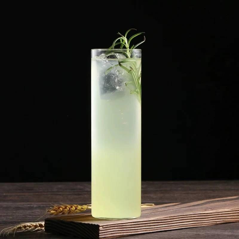 Japanese Style Cocktail Glass Straight Light And Thin Colin Glass Highball Long Cup Juice Water Cup For Home Bar