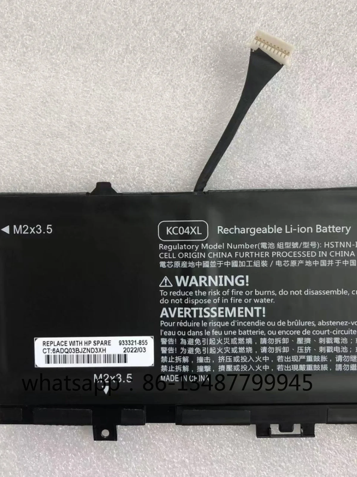 TPN-W133 W136 W144 hstn-IB8K/DB8P KC04XL Notebook Battery