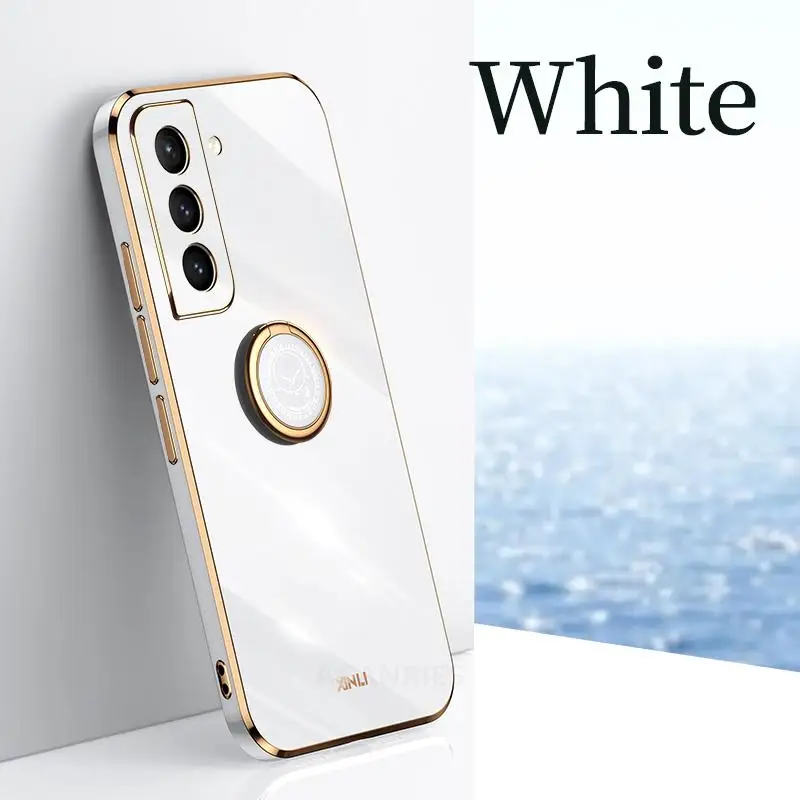 Elegant Plating Silicone Ring Holder Stand Phone Case