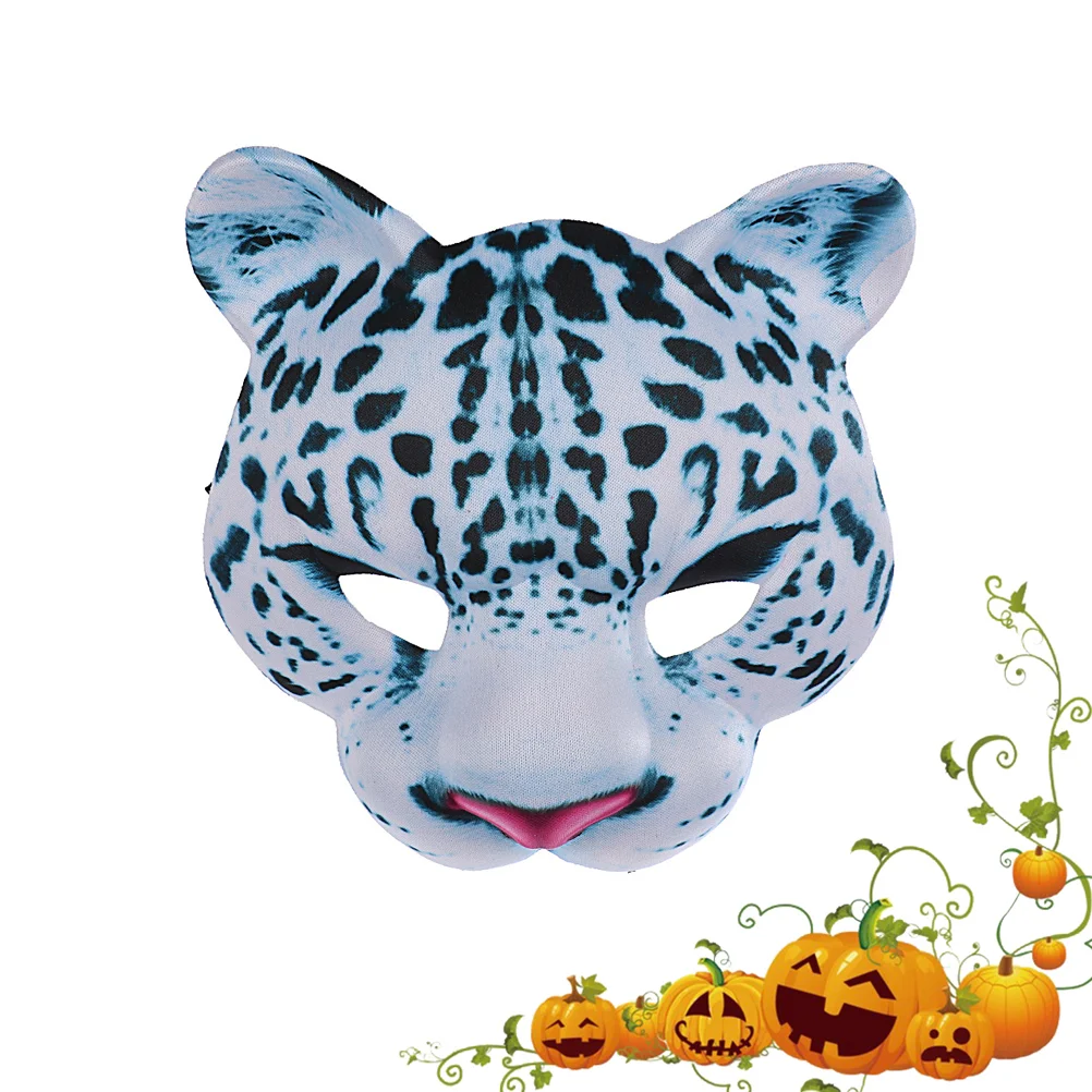 Masquerade Mask Funny Animal Make up Prom Halloween Party Carnival EVA Snow Leopard Half Face