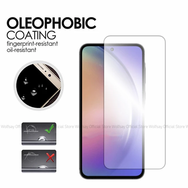 Protecteur d'écran pour Samsung Galaxy, verre trempé, colle complète, Samsung Galaxy A55 Guatemala, A05S, A05, A15, A25, A35, A55, 5G, 2 pièces, 4 pièces 3