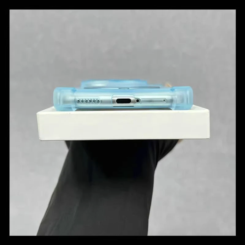Four Corners Anti-Shock PC Hard Case with Wireless Charging Capability and Translucent Design