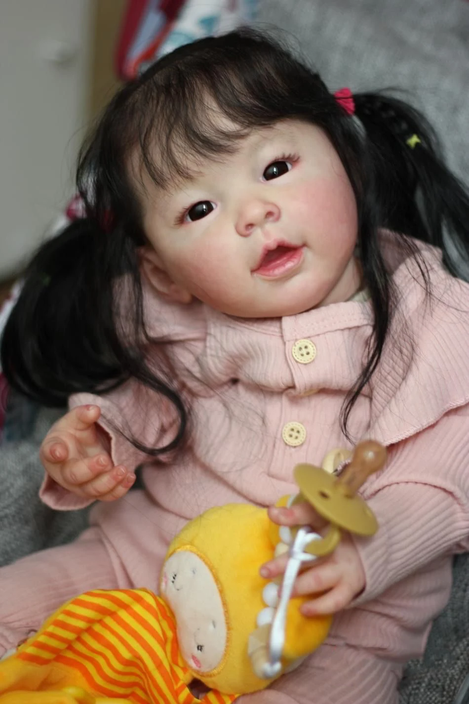 

60cm Meilien Reborn Baby Doll Toddler Newborn Doll Princess Girl Lifelike Soft Touch 3D Skin Art Doll with Hand Root Hair