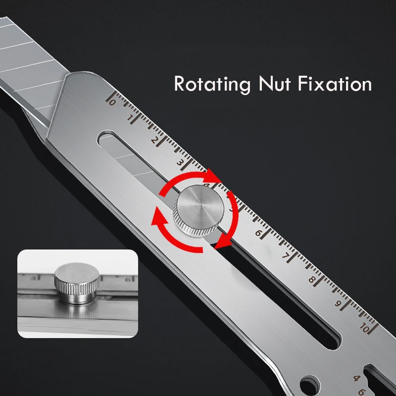 Stainless Steel Multi-Function Utility Knife SK5 Blade Wallpaper Box Cutter With Ruler/Bottle Opener For Leather Paper Cloth