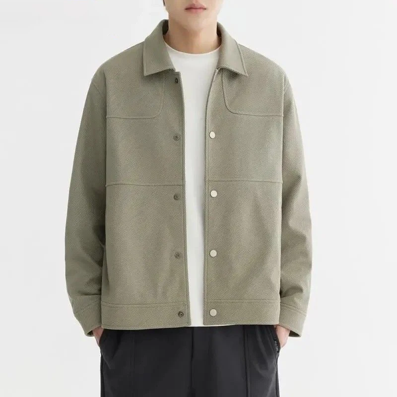 

Men's Lapel Jacket Spring and Autumn New Style Micro-loose Multi-tie Knitted Casual Fashion Jacket