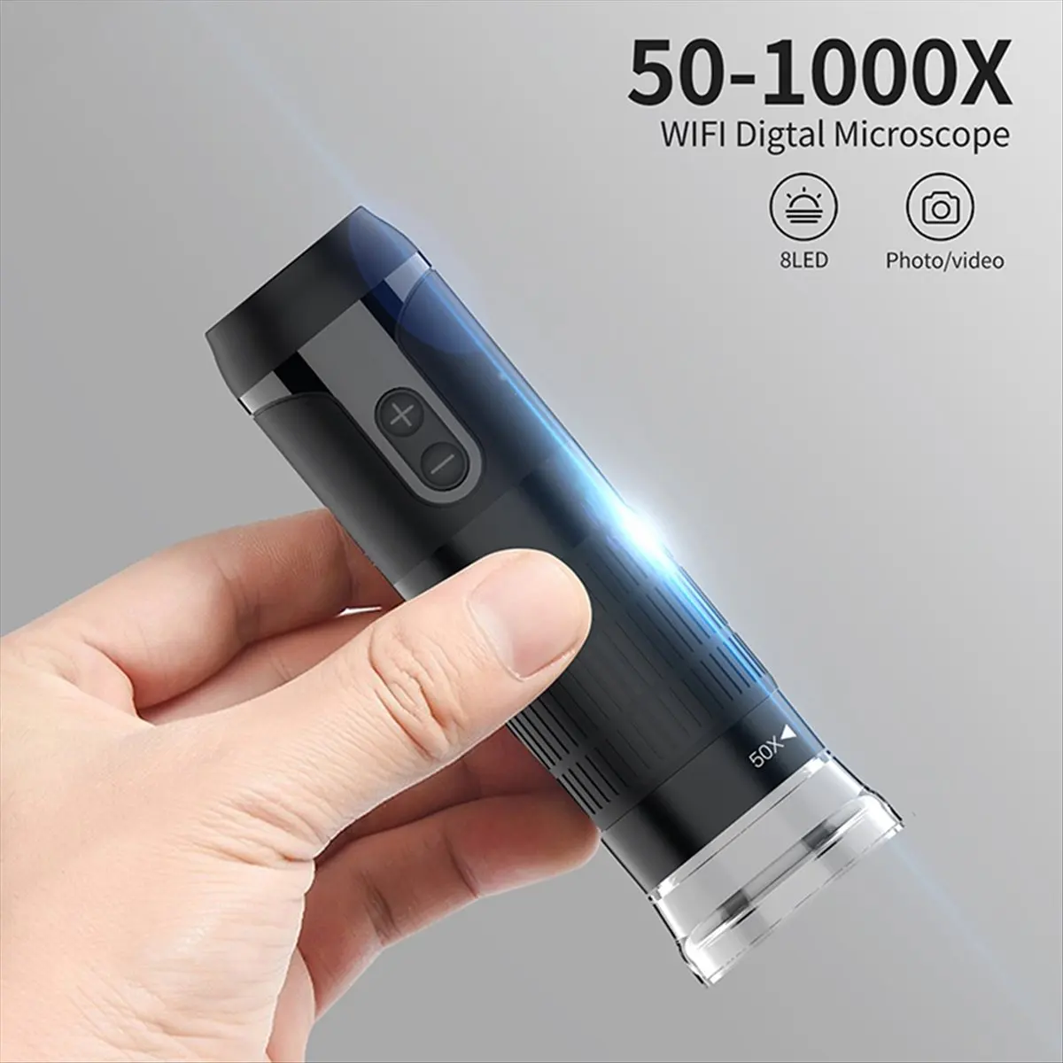 (CLOS) Wifi 디지털 현미경 50-1000X 줌 HD 휴대용 돋보기 납땜용 모바일 수리 교육용 동전 검사용