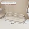 Creative Grid Makeup Brush Storage Box Dustproof and High-end Dressing Table Organizer Box Large Capacity Powder Puff Makeup Box 6