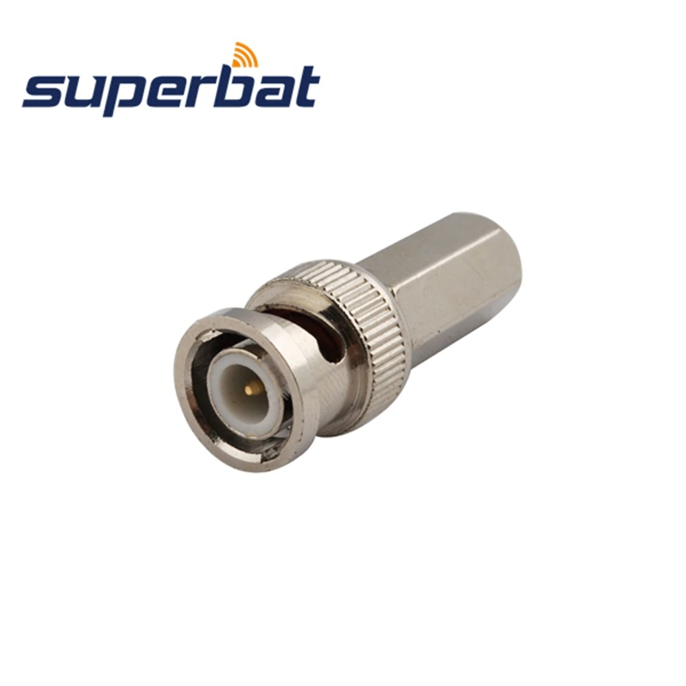 Nickel Plated BNC Male RF Coaxial Connector for LMR240 Cable