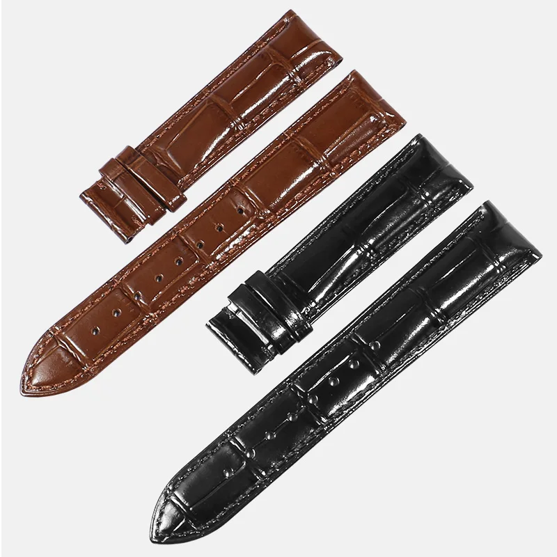 General Brand Leather Watchband With Men And Women 12/13/14/15/16/17/18/19/20/21/22/23/24 mm Cowhide Strap With Flat Interface.