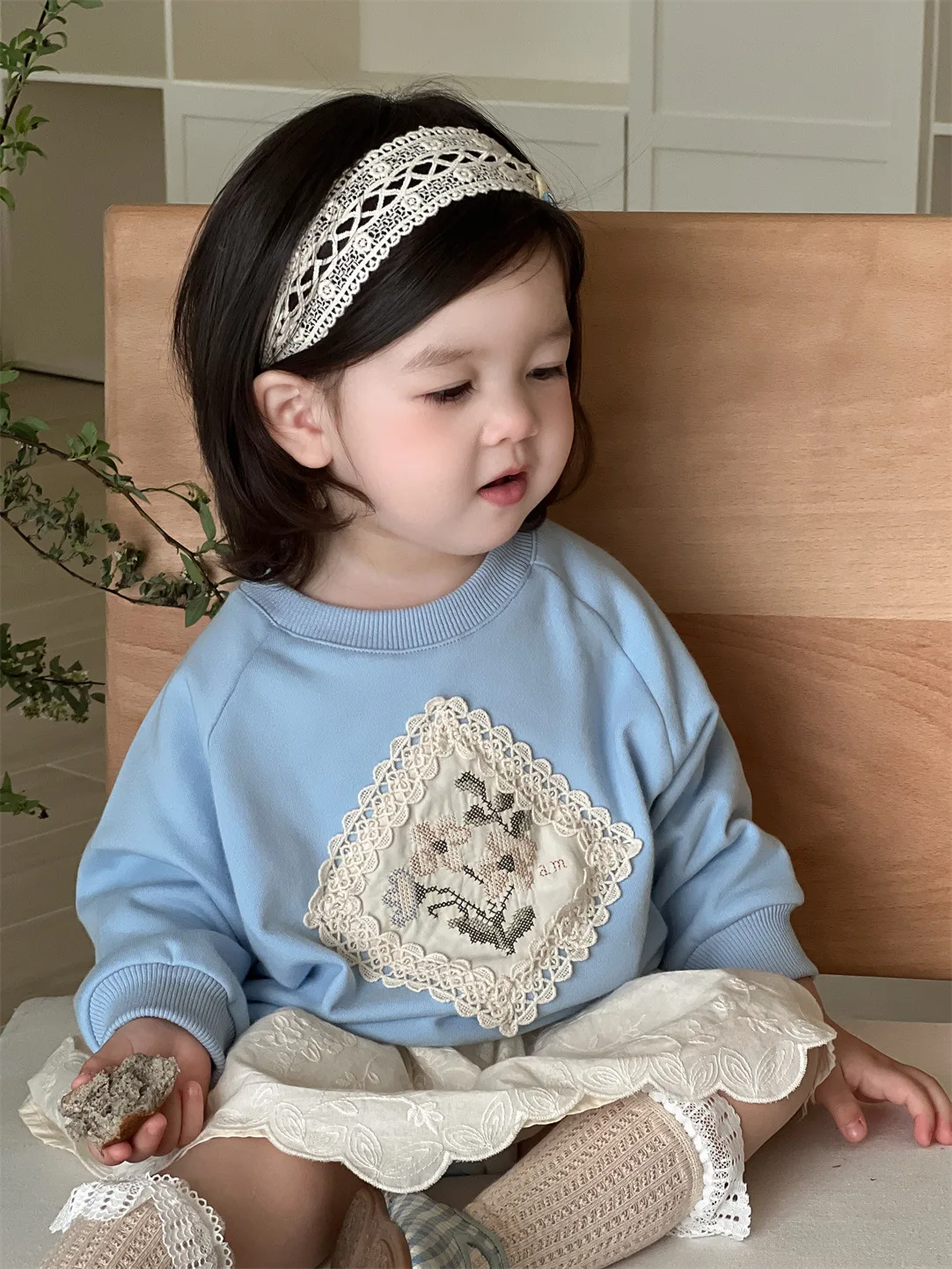 Spring New Baby Girl Long Sleeve Casual Sweatshirt Infant Cute Patch Tops Kids Girls Sweatshirt Cotton Toddler Clothes