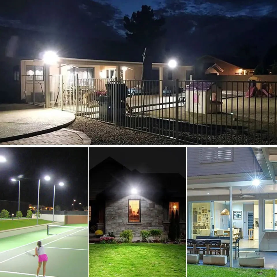 LED Flood Light IP66 Waterproof AC220V 10W 20W 30W 50W 100W 150W 200W 300W Spotlight Garden Street Gate Wall Floodlights Outdoor - 5
