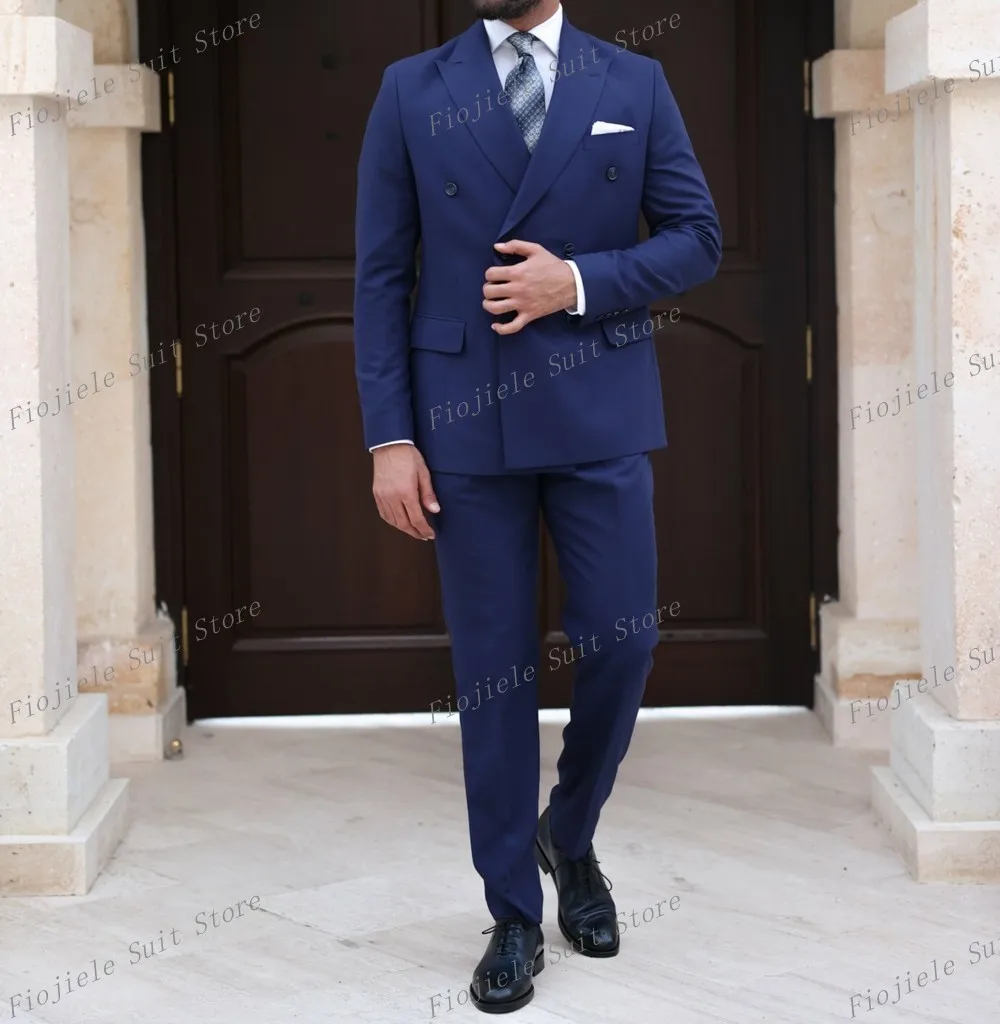 

New Men Formal Occasion Business Suit Groom Groomsman Wedding Party Tuxedos 2 Piece Set Jacket And Pants H018