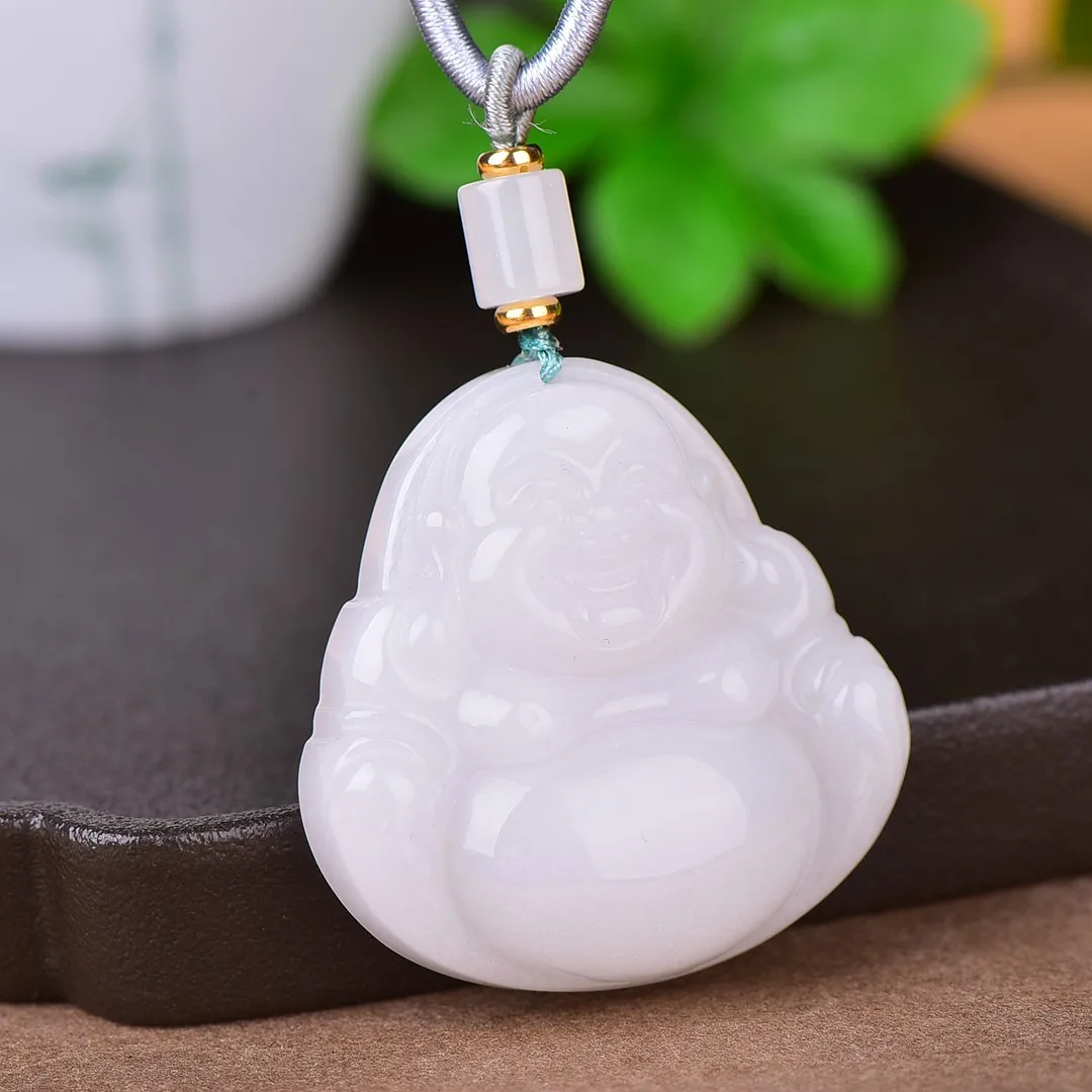 

Ожерелье из натурального нефрита для мужчин и женщин, подвеска фэн-шуй из натурального нефрита, нефрита, Будды