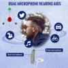Bluetooth Hearing Aids for Seniors Rechargeable with Noise Cancelling APP Control Self-Fitting Wireless Music Stream Hand-free 3