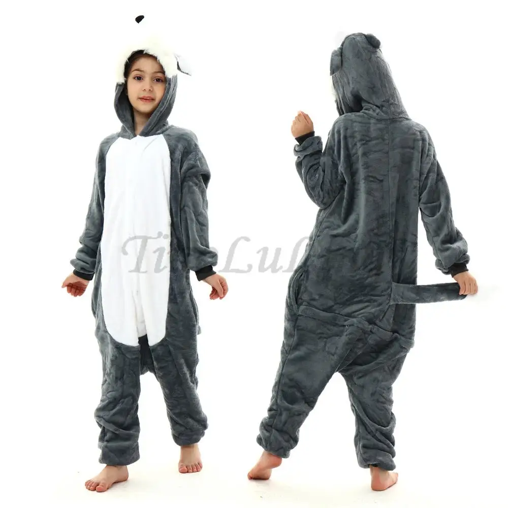 Boy Fleece Onesie Kids Pijama Soft Inverno Menino Onesie Kids Kigurimi Pijama Fleece Infantil Halloween Lion Wolf Animal Costume onesie pajamas
