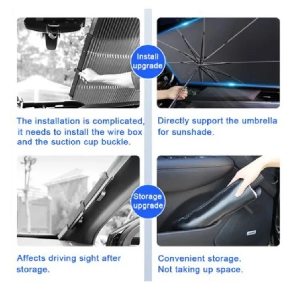 Car Sun Shade Protector Parasol Auto Front Window Sunshade Covers Car Sun Protector Interior Windshield Protection Accessories