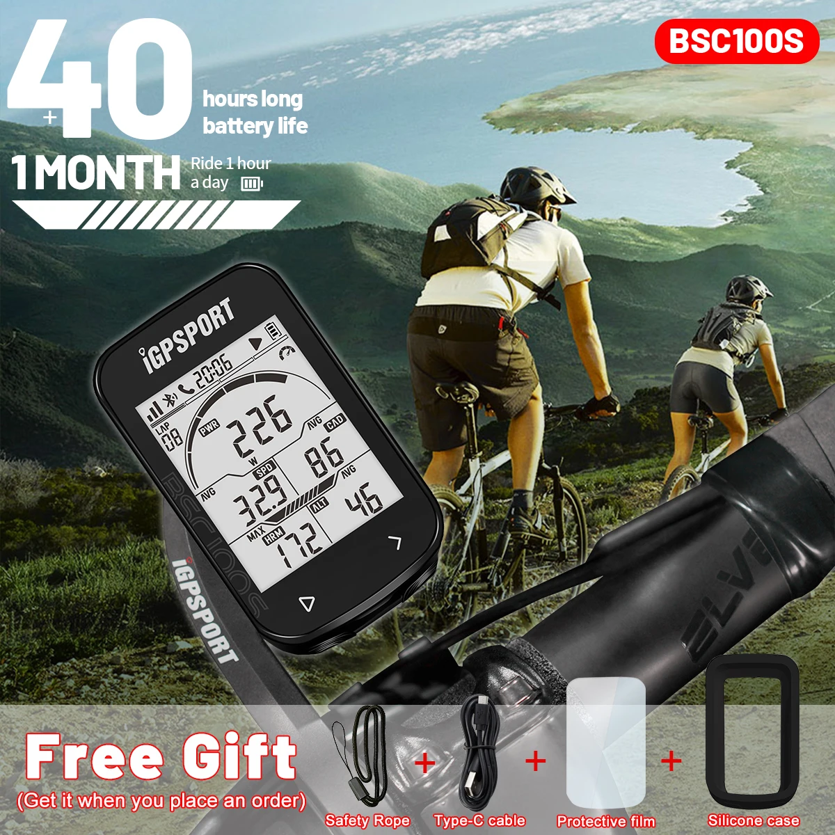 CooSpo Supporto per computer da bici, supporto a sgancio rapido per Garmin, Wahoo, Bryton, Ciclocomputer, compatibile con gopro, supporto esteso per computer da bici esterno