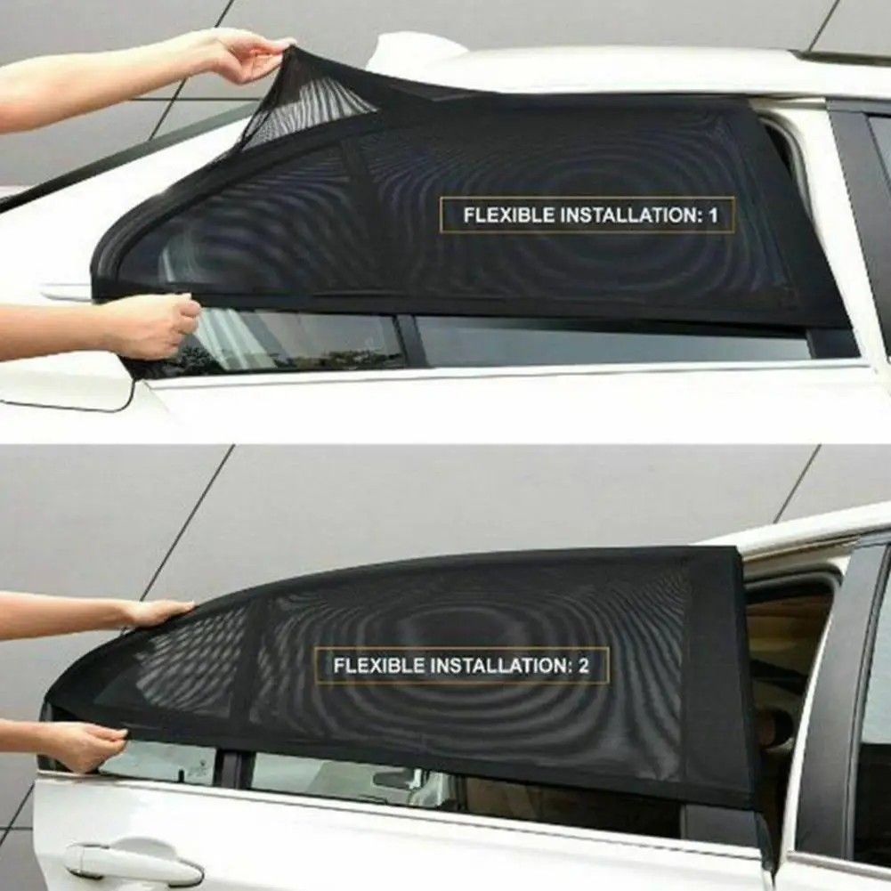 

2022 Car Front&Rear Side Window Sun Visor Shade Mesh Curtain Sunshade UV Fabric Protector Cover Anti-mosquito Insulation A4X4