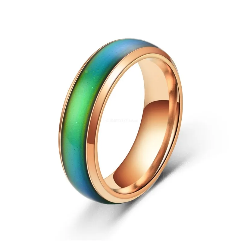 1pcs Stainless Steel Mood Ring Changing Color Rings Emotion
