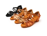 Children Dance Shoes Modern Tango Dancing Performance Shoes Girls Ladies Ballroom Tango Jazz Sandal Low Heel Factory Direct C323 1