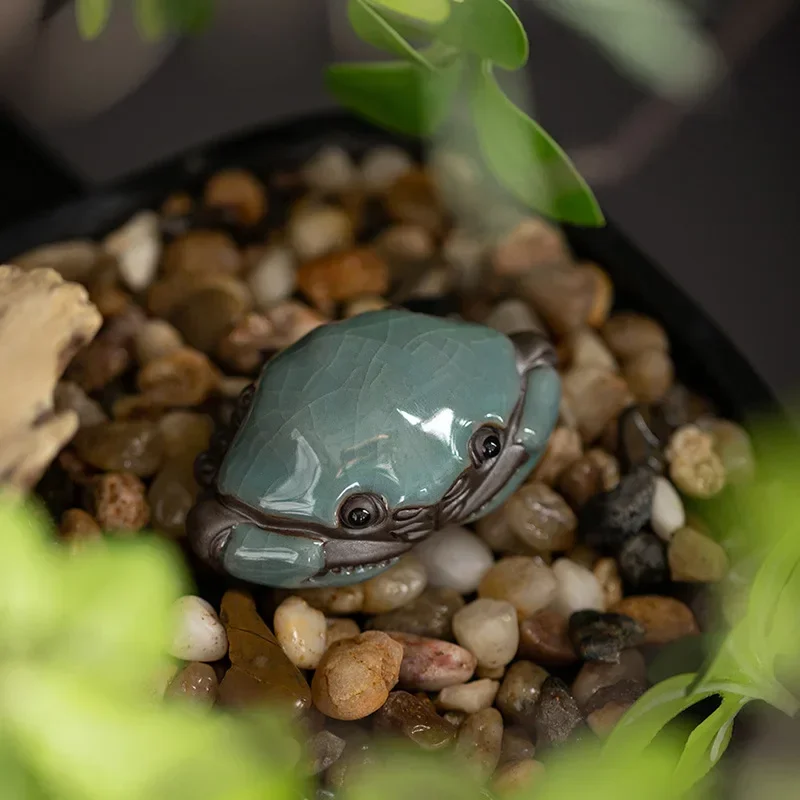 Creative Cracked Glaze Crab Play Small Crab Tea Pet Tea Table Tea Ceremony Accessories Decorations Tea Pet Furniture For Display