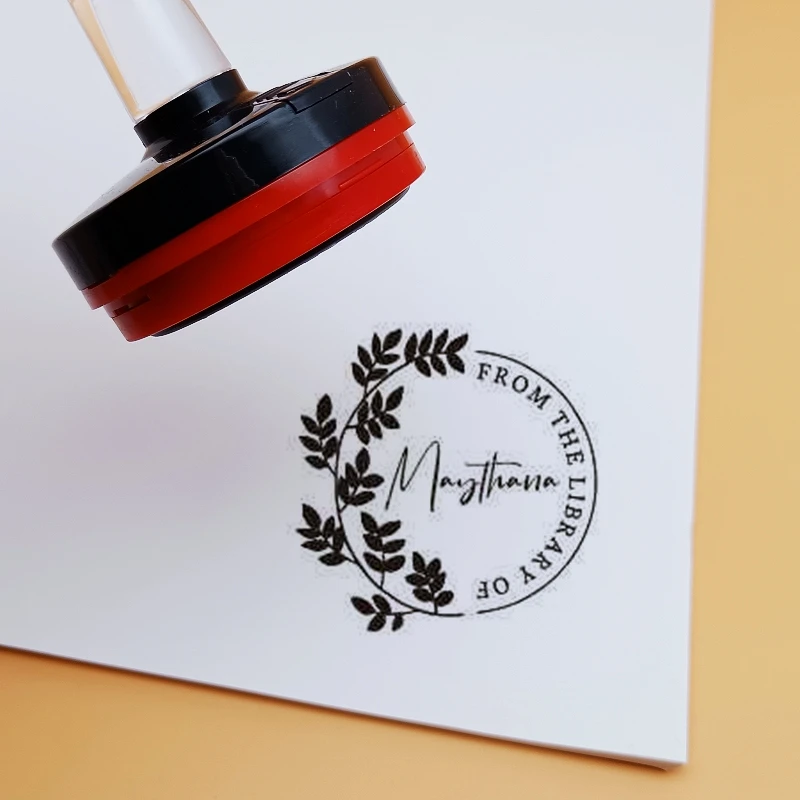 Ex Libris Personalized Photopolymer Ink Stamps for Books Self Inking Stamp Book Stamp Name Stamps