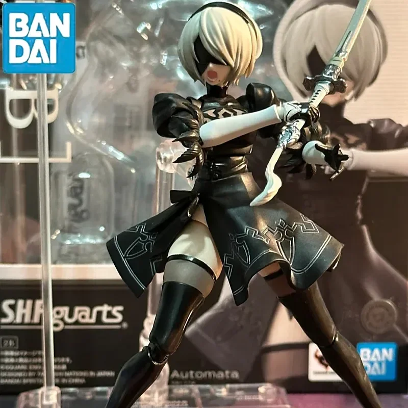 

100% оригинальная в наличии Bandai S.H. Фигурка 2b Miss Nier Механическая Эра ньер Автоматическая фигурка анимационная Версия экшн-фигурка