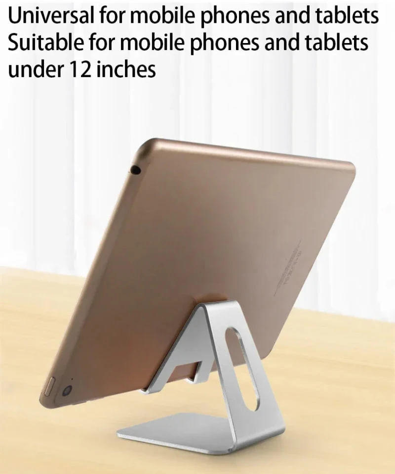 Universal Aluminum 360° Rotating Phone Holder Stand – Foldable Double Shaft Adjustable Mobile Stand, Stable Anti-Slip Desktop Bracket for iPhone & Android