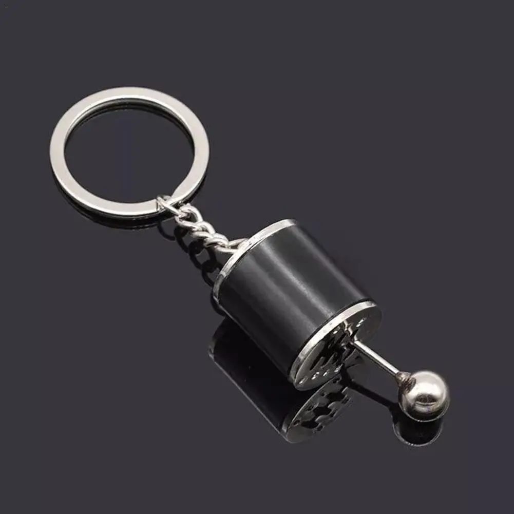 Car 6 Speed Gear Head Keychain Manual Transmission Lever Car Pendant Key Accessories 1pcs