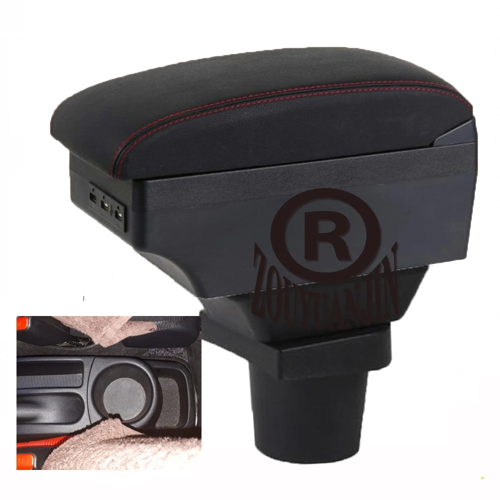 

For Toyota Prius C Aqua Armrest Box Arm Elbow Rest Center Console Central Store Content Storage with Cup Holder USB