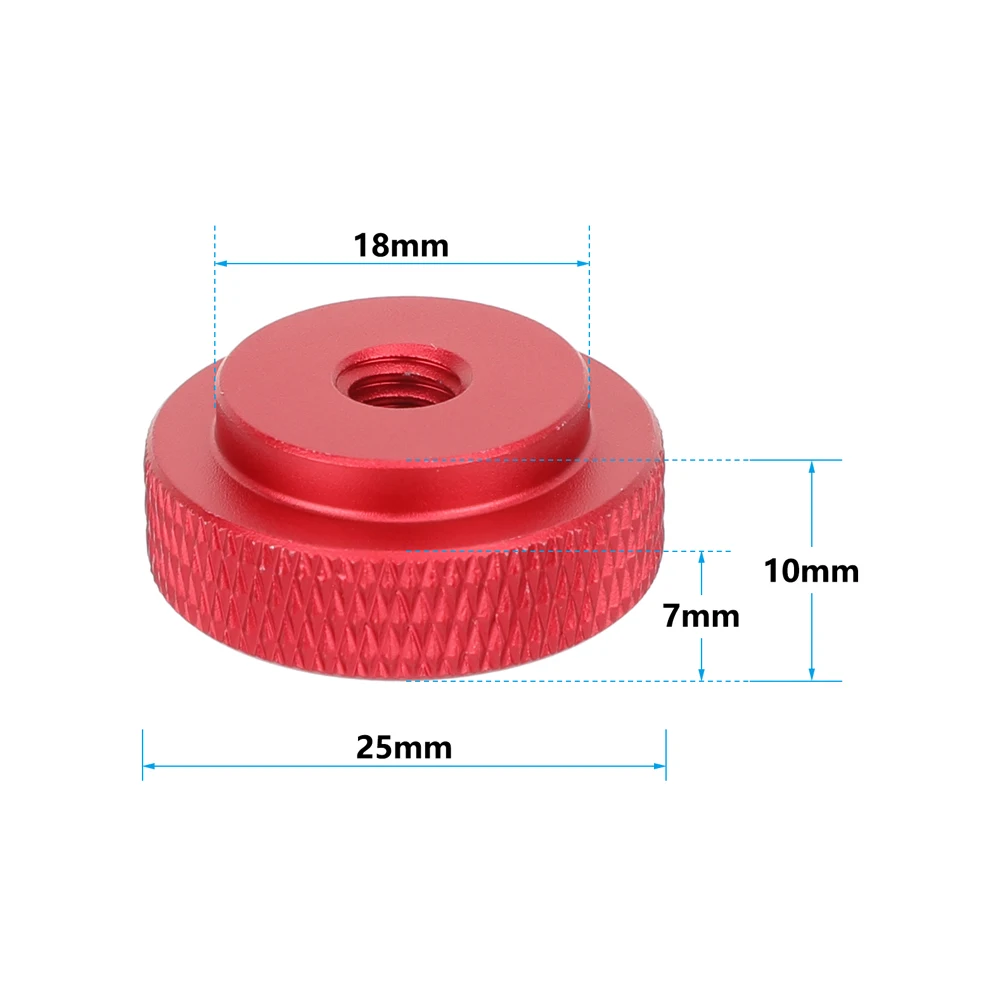 1/4"-20 Female Thumbwheel Lock Nut Adapter Red/Blak 4-Pack Screw Kit For Camera