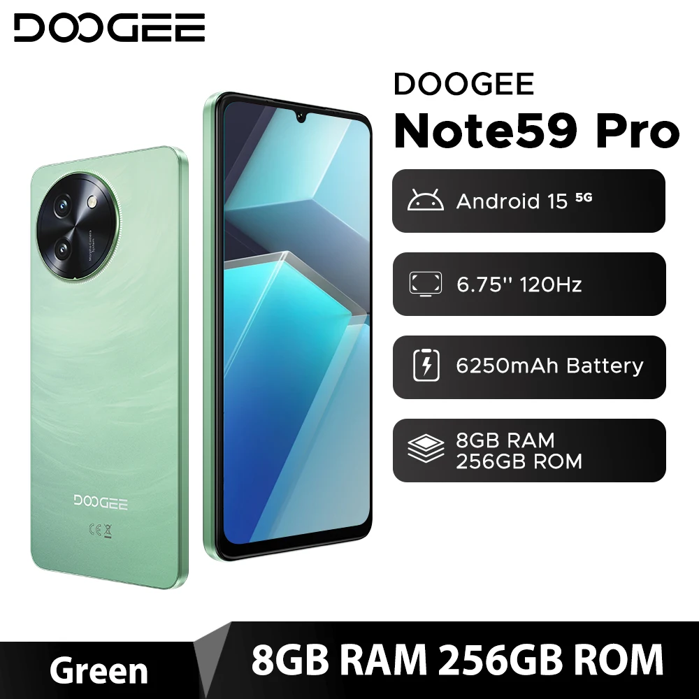 グローバルバージョン DOOGEE Note59 Pro 5G スマートフォン