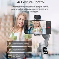AOCHUAN Smart XPro Ai Grey Gimbal Stabilizer For iphone And Android 3-Axis Intelligent Gimbal Stabilizer Appless Face Tracking - Image 4