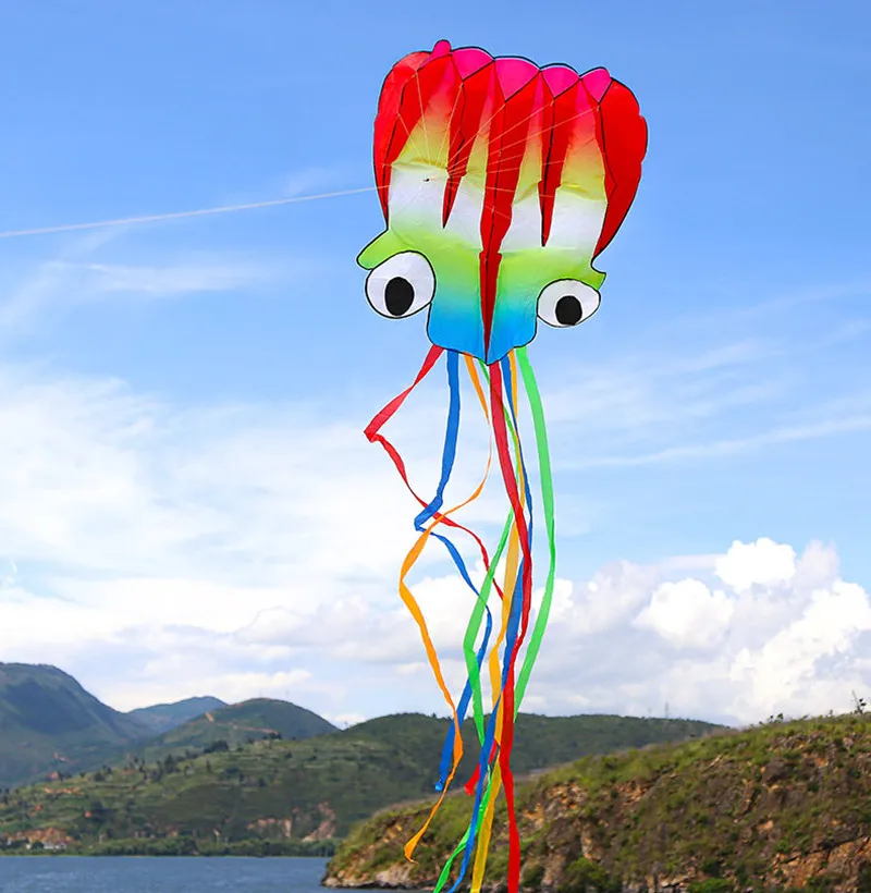 octopus kite flying soft kites toys for children kite factory walk in sky outdoor fun sports beach kites koi ikite
