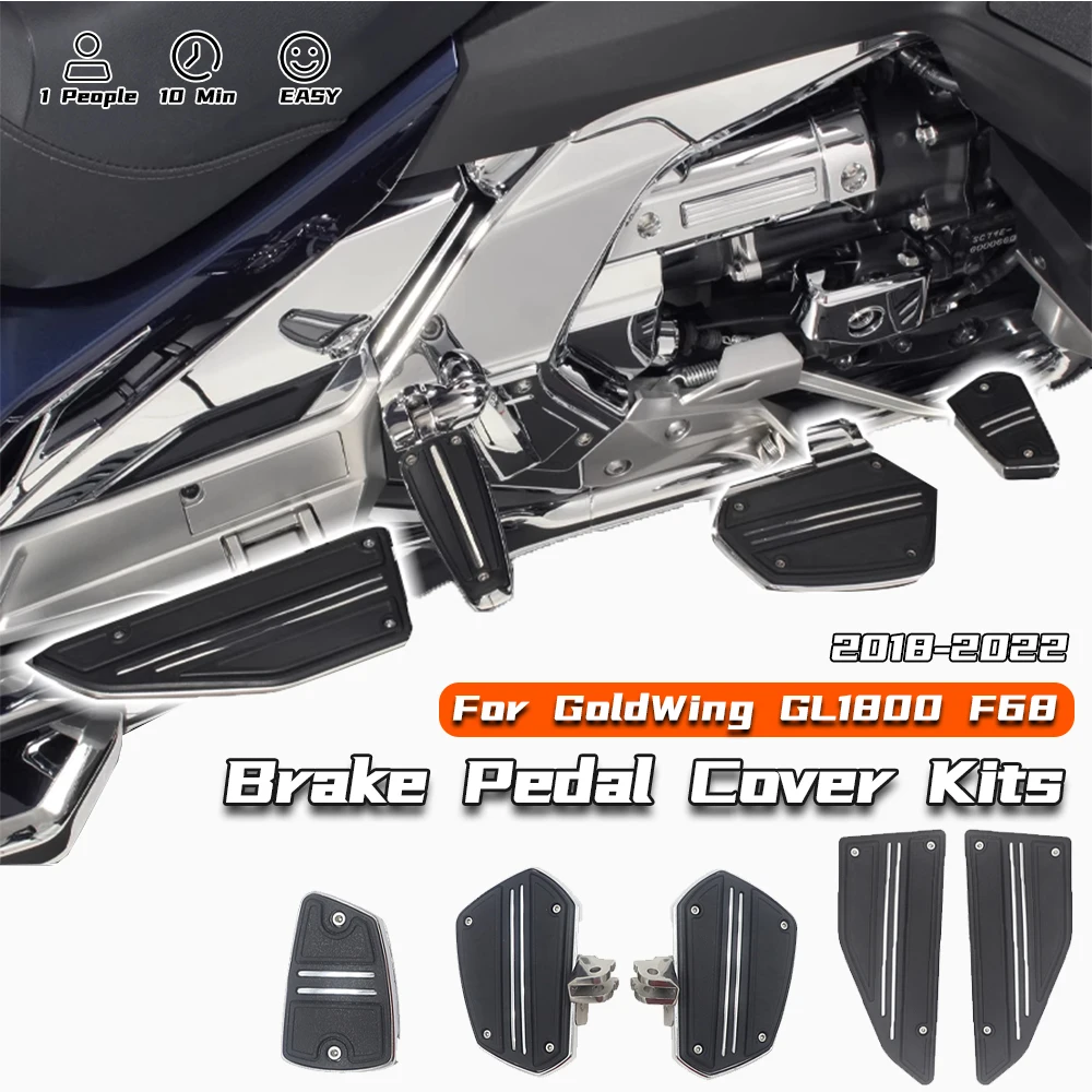 

Motorcycle Brake Pedal Cover Kits for Honda Goldwing GL1800 Accessories Tour DCT Airbag GL 1800 Parts F6B 2018-2021 Chrome