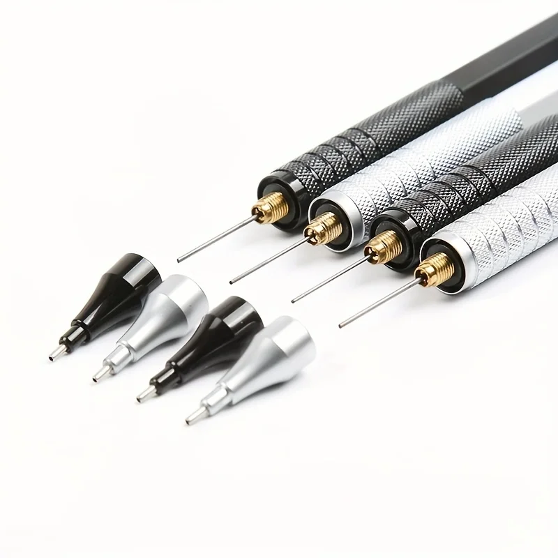 0.3 0.5 0.7 0.9 2.0mm Low Center of Gravity Metal Mechanical Pencil With Lead Refill HB Automatic Pencil Sketch Painting Writing 3