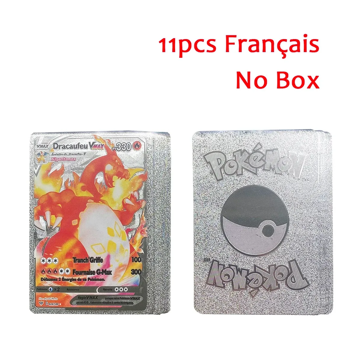 Pokemon Cards 11-110pcs Pokemon Cards Pikachu Gold Silver Black Vmax GX Vstar English Spanish French German Collection Battle Card Toys Gifts