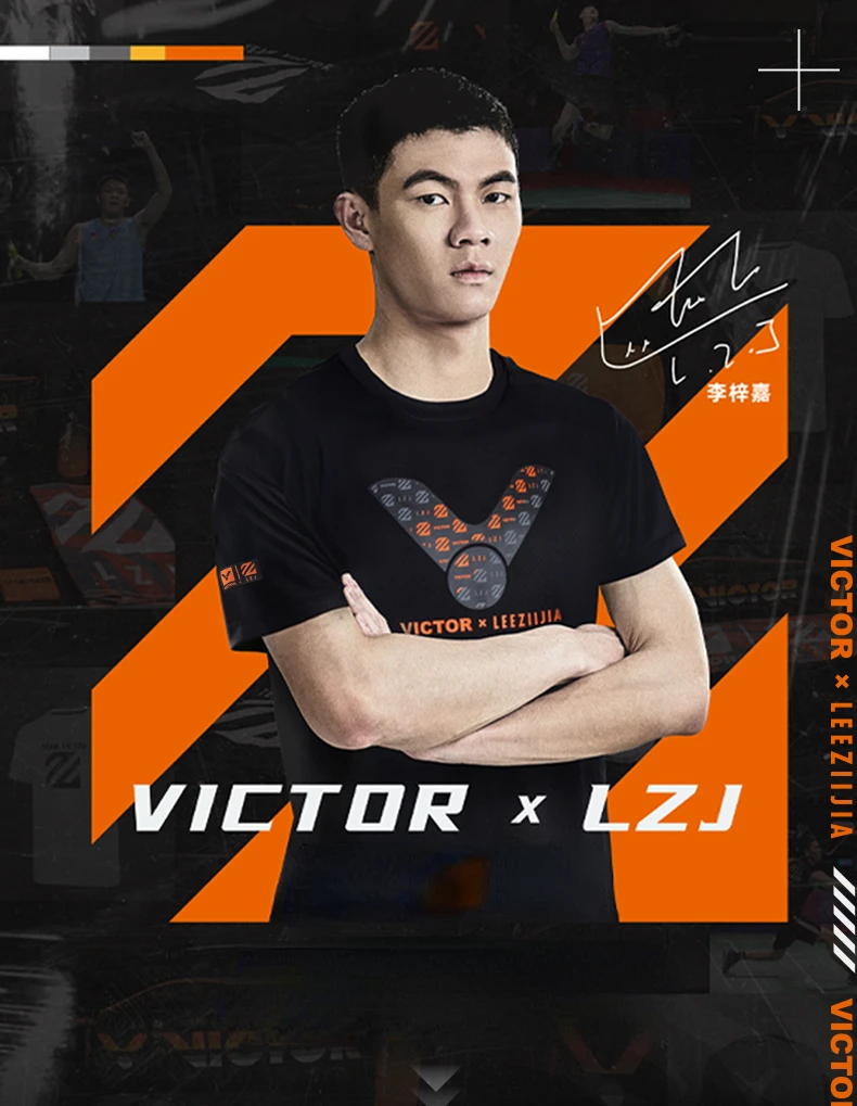 Victor LEE Zii Jia sport Jersey sports clothing sportswear badminton short sleeve for men women T-LZJ302