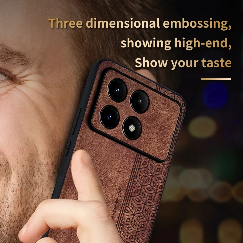 Luxury Leather Embossed Shockproof Phone Case