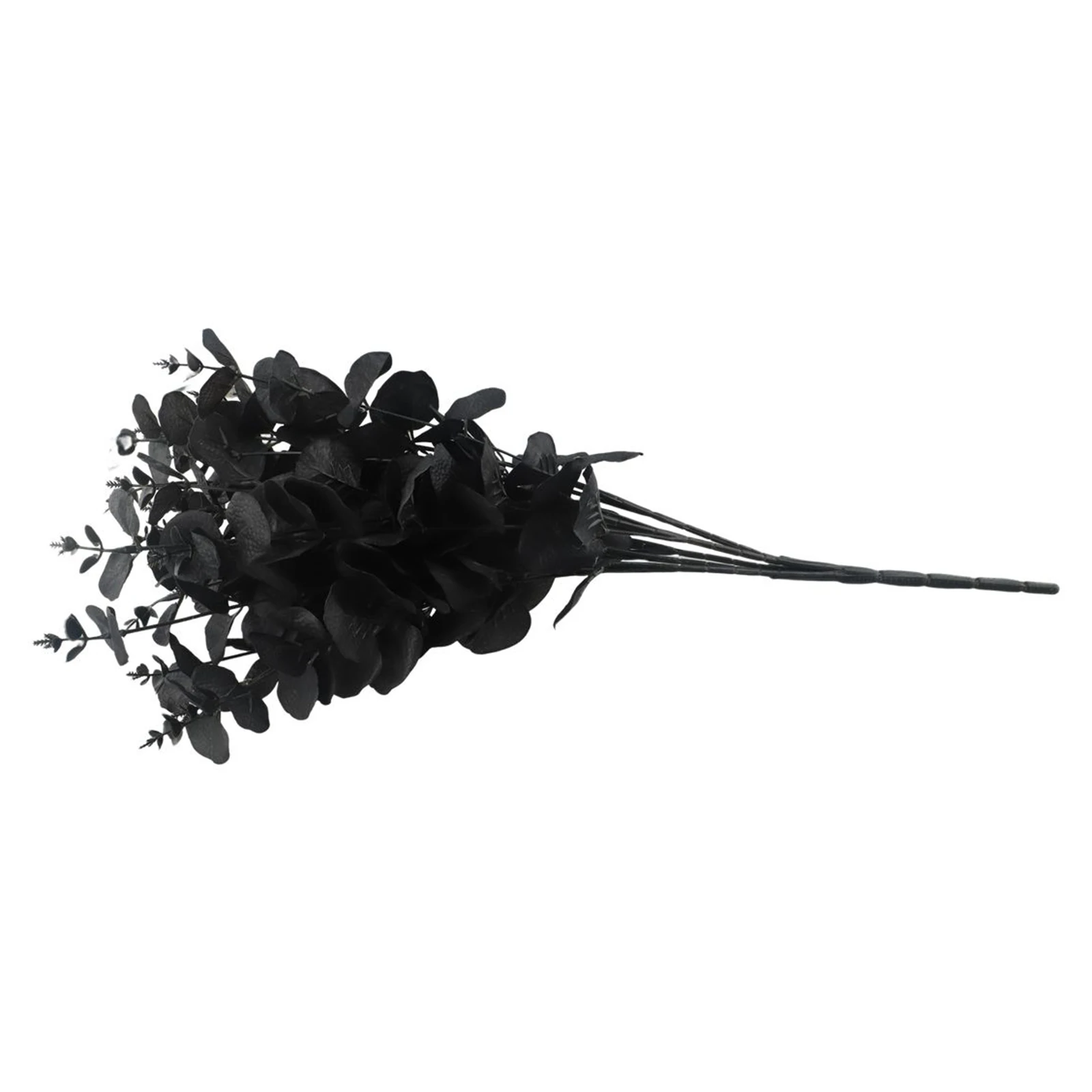 

Black Artificial Flower Eucalyptus Leaves Plants Wall Material Decorative Lifelike Fake Plants For Home Shop Garden Party Decor