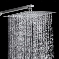 Rainfall Shower Head 12/10/8 Inch Waterfall Shower Ultra Thin 201 Stainless Steel Square Rain Showerheads Bathroom Accessories 1