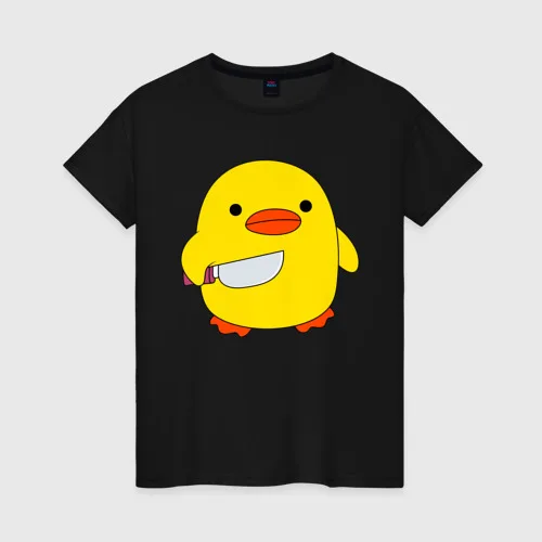 Women's cotton duck T shirt with round knife AliExpress