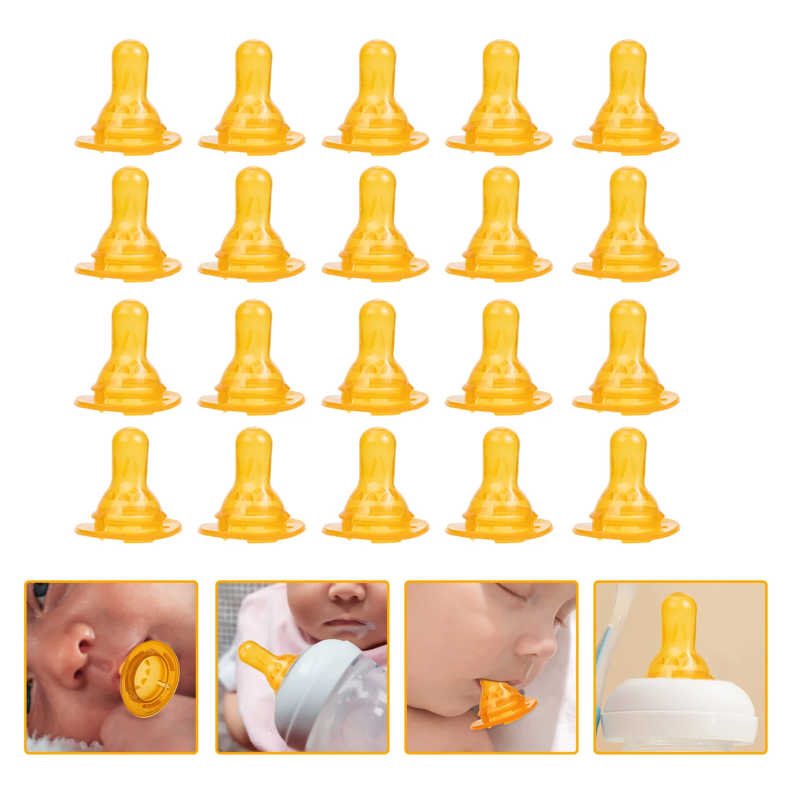

20 Pcs Milk Bottle Replacement Baby Slow Flow Nursing Silica Gel Infant Silicone