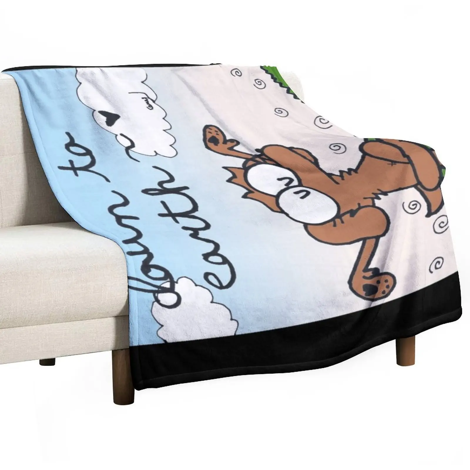 

down to earth sideways Throw Blanket Dorm Room Essentials Designer Blankets