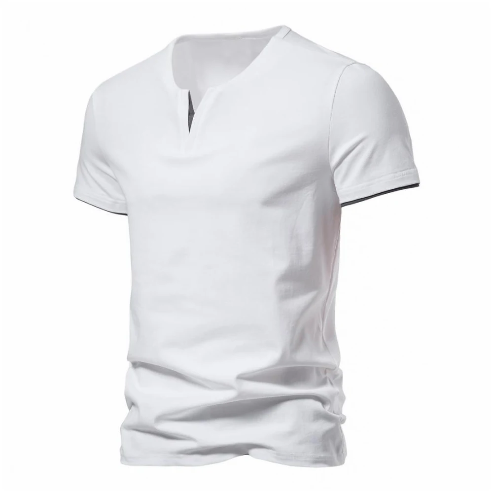 Men’s Henley V-Neck T-Shirt 4