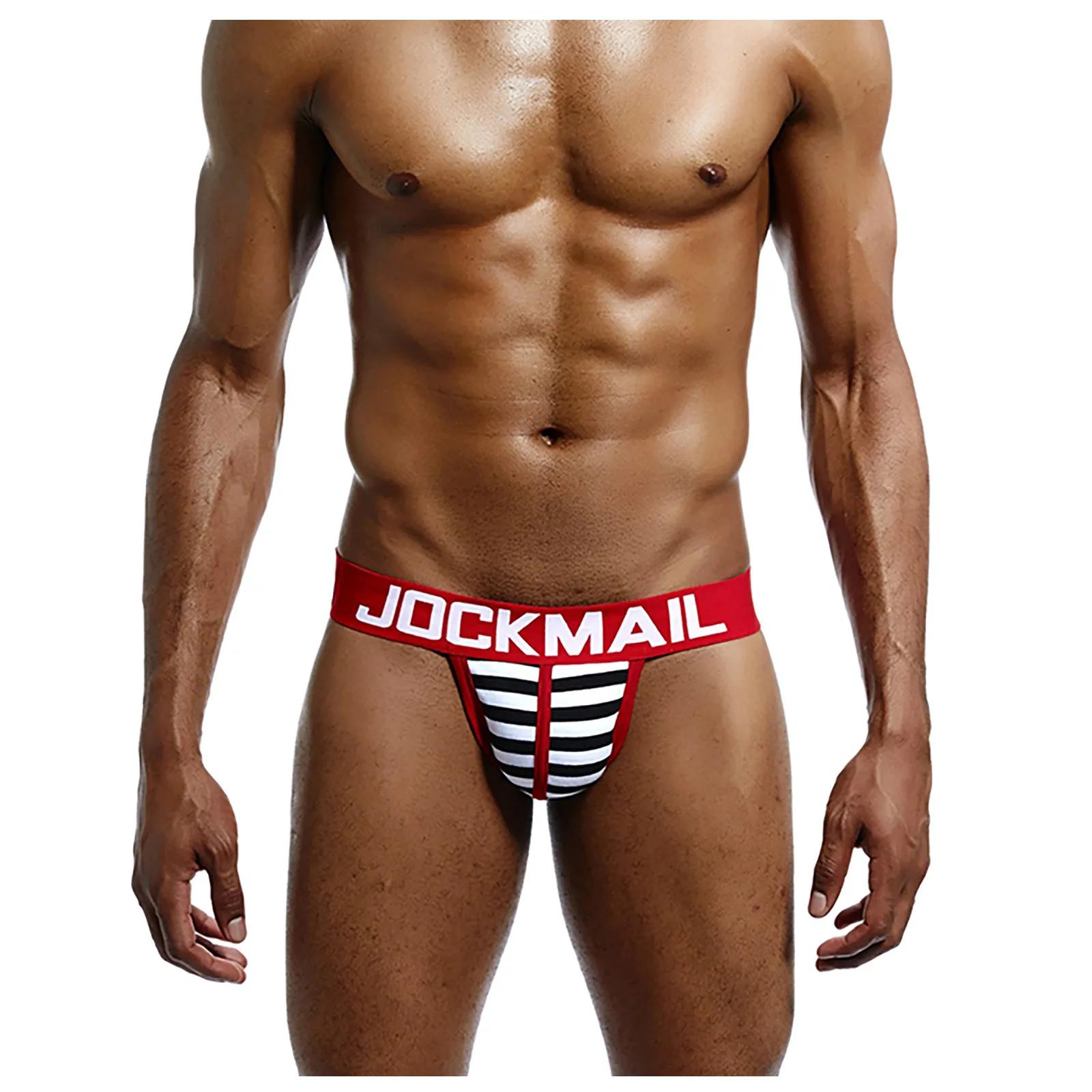 

JOCKMAIL Men's Underwear Stripe Sexy Briefs Jockstrap Pouch Cuecas Man Cotton Panties Thongs Underpants Gay Slip Homme Srting